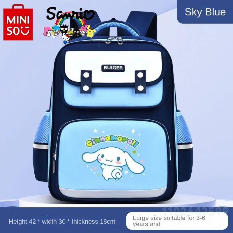 Miniso Sanrio New Girls' Backpack Fashionable High Quality Nylon Student Backpack Large Capacity Multi Functional Boys Backpack