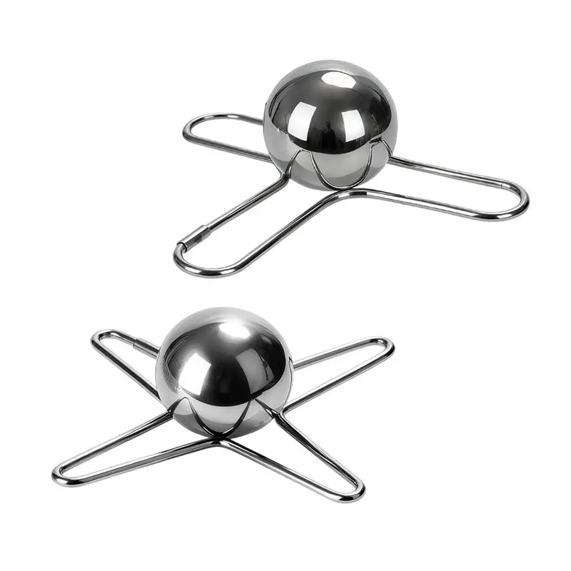 M12K-Stainless Steel Espresso Cooling Ball(2 Pcs), Iced Coffee Accessories Chiller With 3 Or 4 Stands