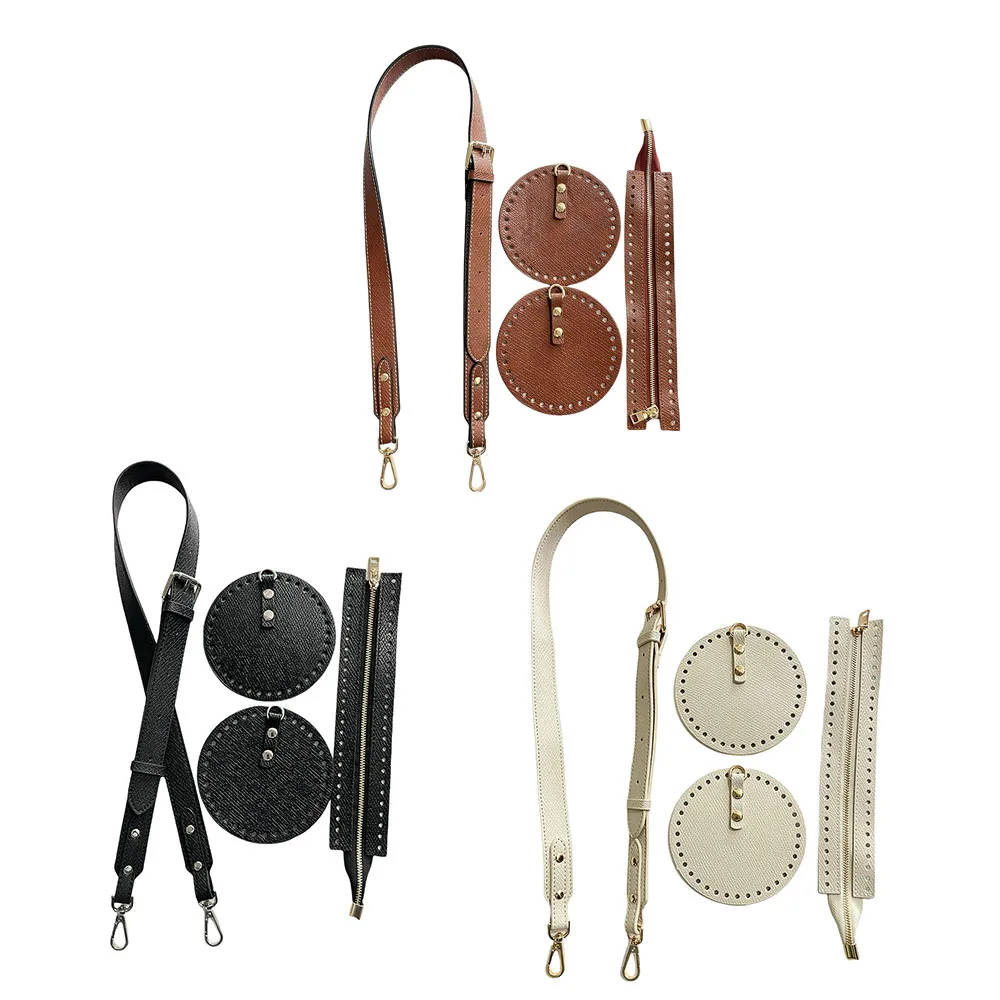 conjunto-de-tres-pecas-de-bolsa-artesanal-de-palha-trancada-com-acessorios-de-couro-materiais-de-qualidade-para-artesanato-criativo