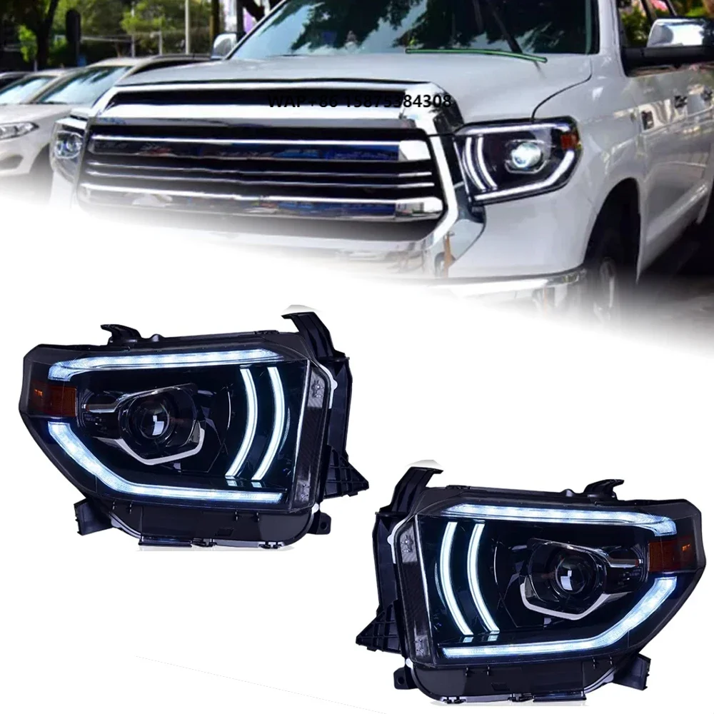 

Car Lights for Tundra LED Headlight 2014-2019 Headlights Tundra DRL Turn Signal High Beam AngelAccessories