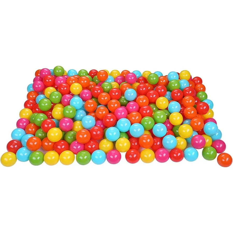 200pcs Play Pit Balls Toy Set for with Reusable Bag Rainbow or Pastel Colors CrushProof Plastic for Ball Pits Bounce Houses Tent