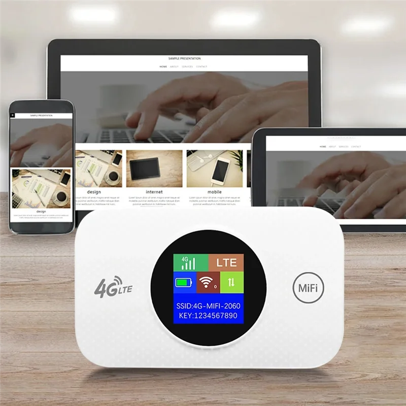 MF968 4G WIFI Hotspot 4G SIM WIFI Router dengan Slot Kartu Sim 4G Mini LTE Router Perjalanan Wifi Router 3000Mah 150Mbps Router