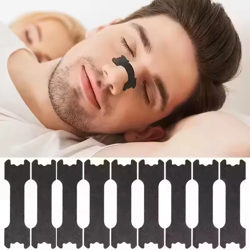 60/30/10PCS Black Nose Strips Extra Strength Nasal Strips Better Sleeping Non-Invasive Anti Snoring Strips for Adult and Child