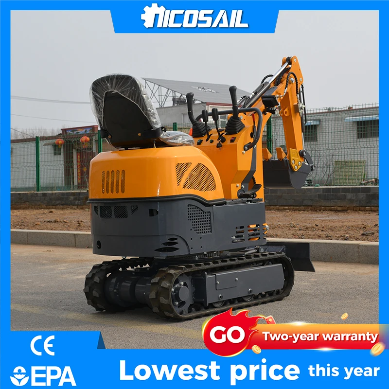 

Compact Garden Excavator OKW08 1140mm Track Length for Stable Home Operation Nicosail 0.8 Ton Mini Digger