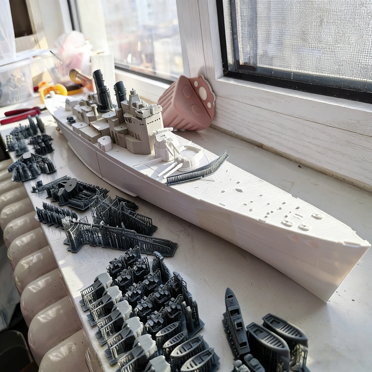1/144 RC Ships 172cm Vanguard-class Battleship Remote Control Boat with Highly Detailed Parts RC Schiffe Model Kit Ship Toy