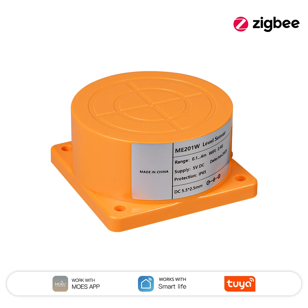 

Wi-Fi/ZigBee умный танковый монитор с уведомлением о тревоге в реальном времени, беспроводной датчик уровня резервуара для воды, приложение для умного дома