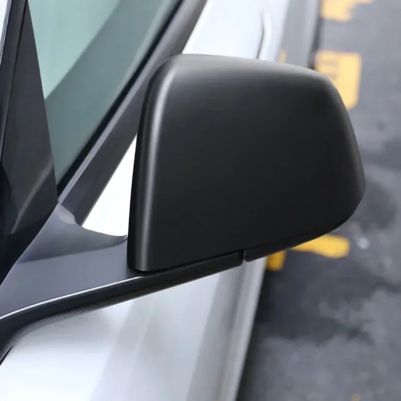 2Pcs Left & Right Side Rearview Mirror Trim Covers Fit For Tesla Model Y 2019-2023 / Model 3 2017-2023 Exterior Car Accessories