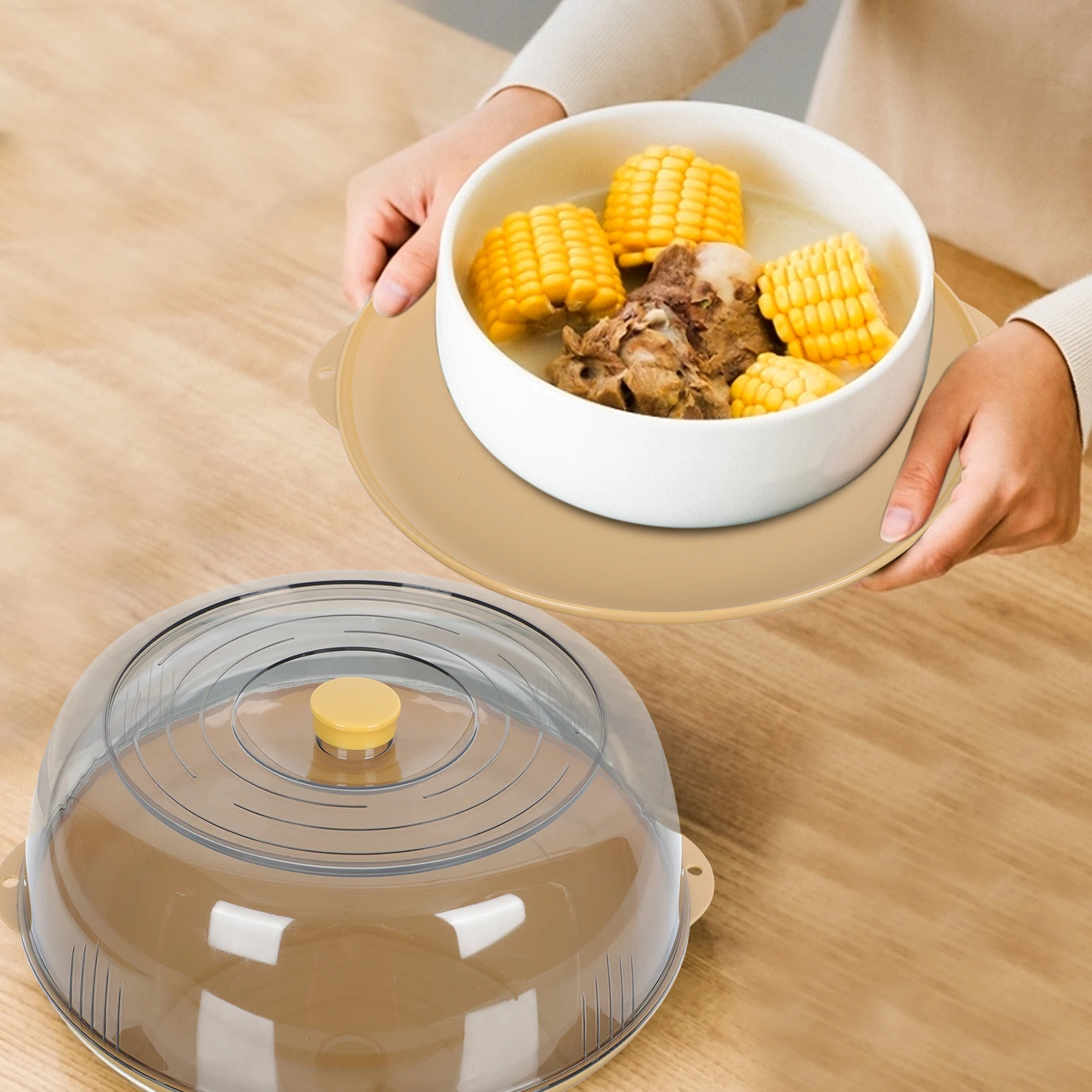 

1pc Food Insulation Transparent Household Dust-Proof Vegetable Dessert Cover Home Kitchen Home Food Accessory Accessory
