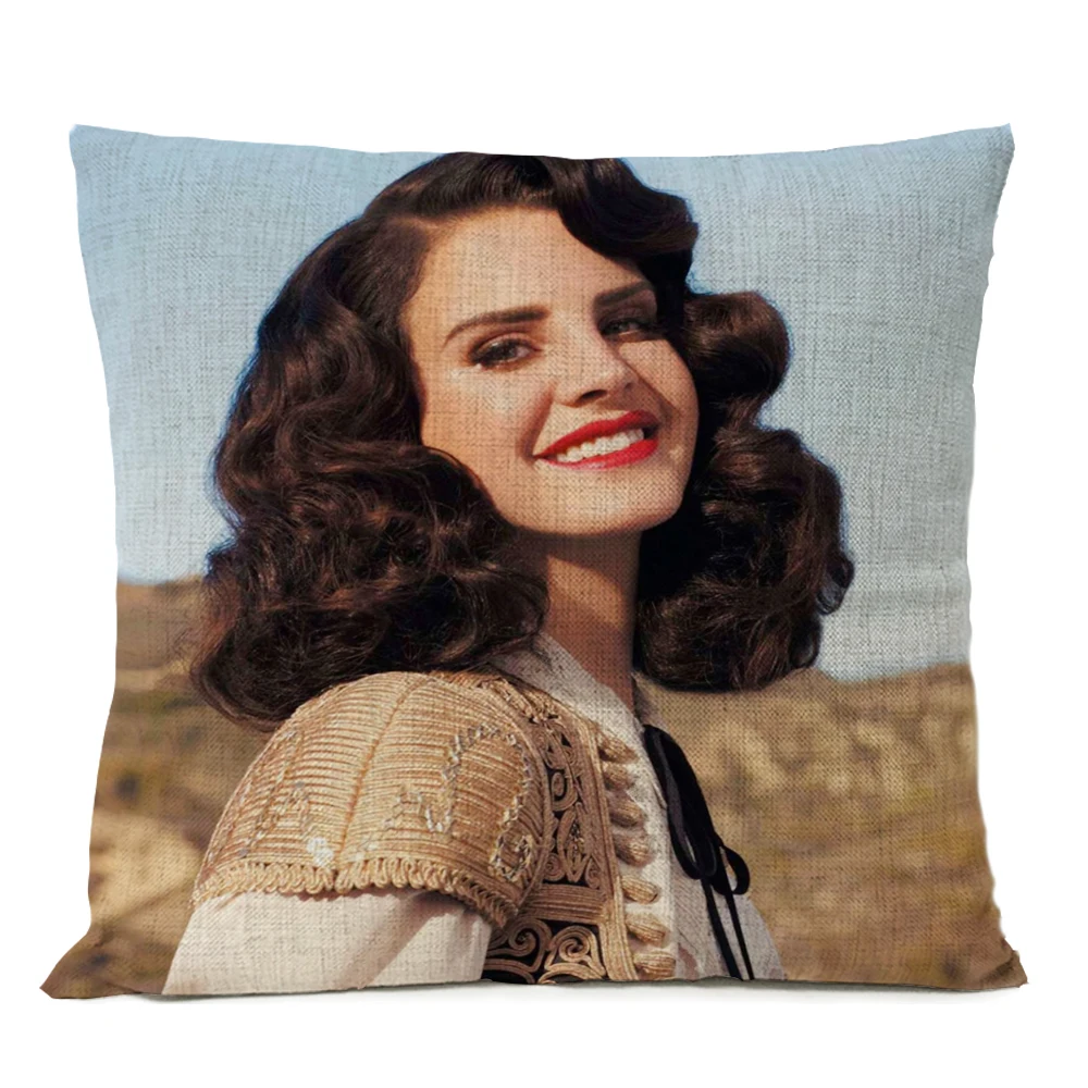 Retro Lana Del Rey Pillow Cover Home Decor Singer Poster Print Cushion Decoration Decorative Sofa Throw Pillow Case