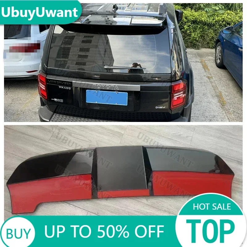 For Toyota LAND CRUISER PRADO LC250 Roof Spoiler LC 250  ABS plastic Material Car Rear Wing Color   2024+