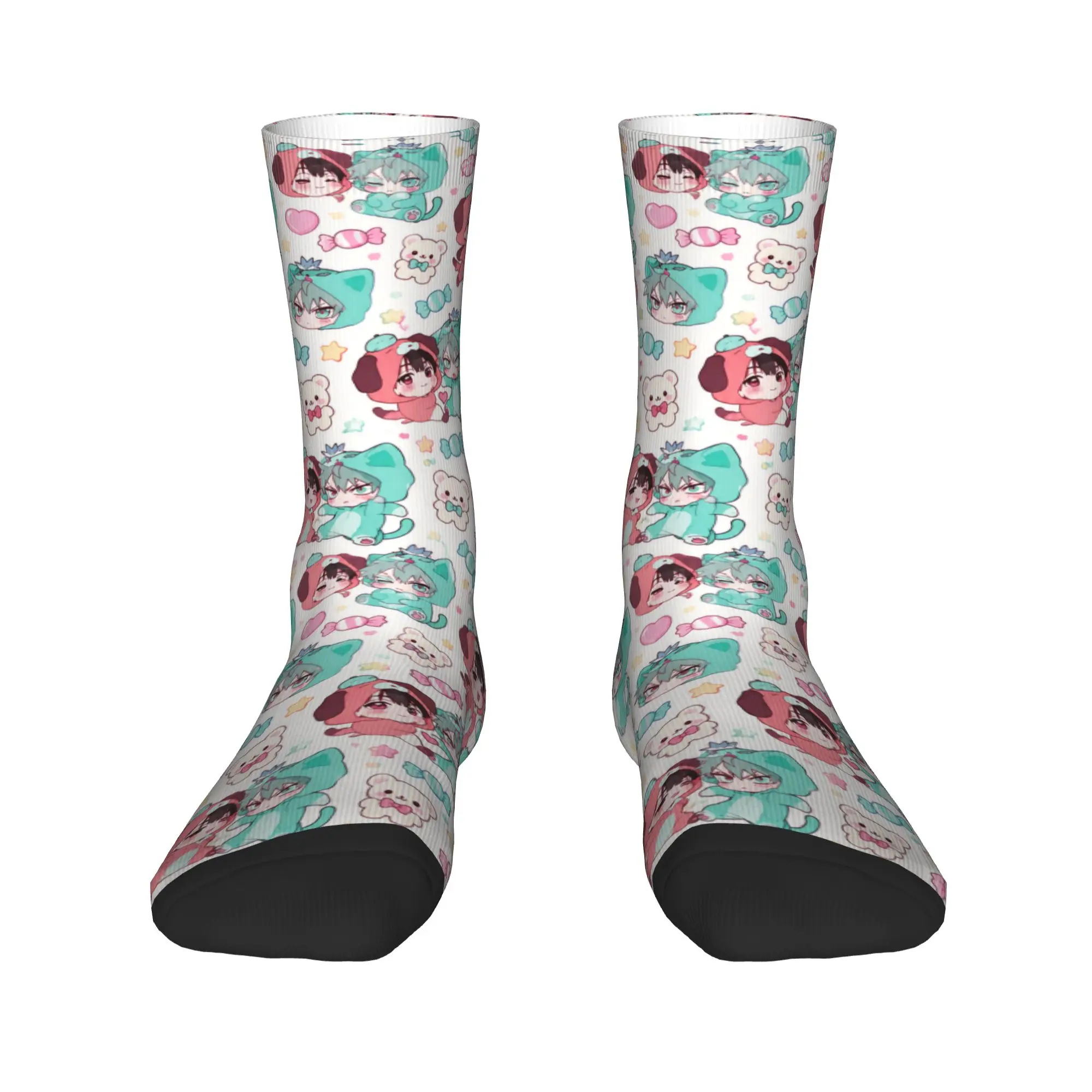 Alien Stage Chibi Socks  Funny Stockings Autumn Non-Slip Men's Socks Breathable Graphic Climbing Socks