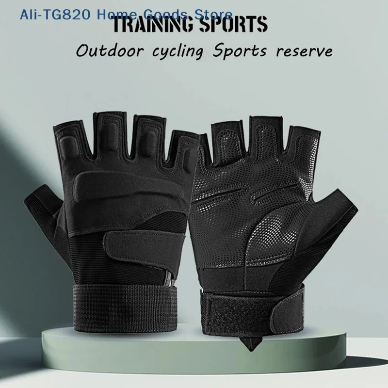 [TG820]Outdoor Tactical Gloves Sport Gloves Half Finger Men Women Combat Shooting Hunting Fitness Fingerless Gloves