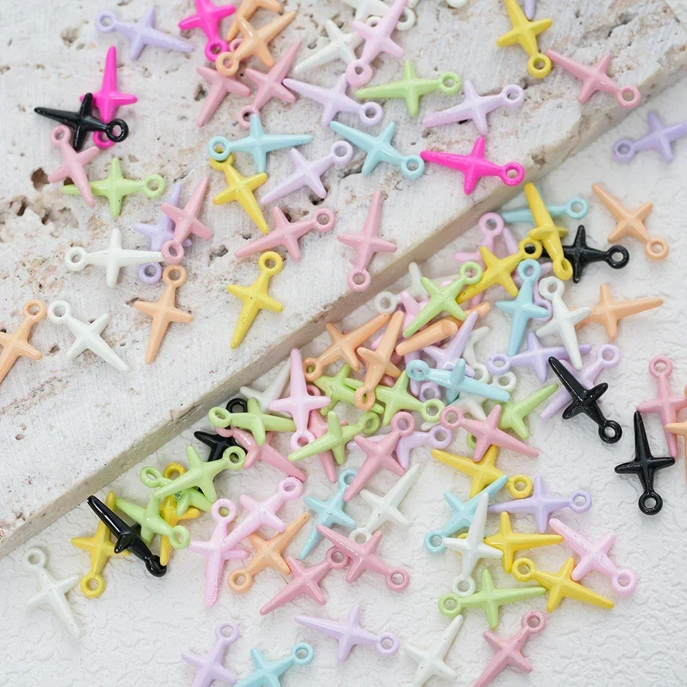 

20pcs Alloy Multicolor Crucifix Pendants For DIY Jewelry Making Bracelet Necklace Earrings Pendants Findings Accessories