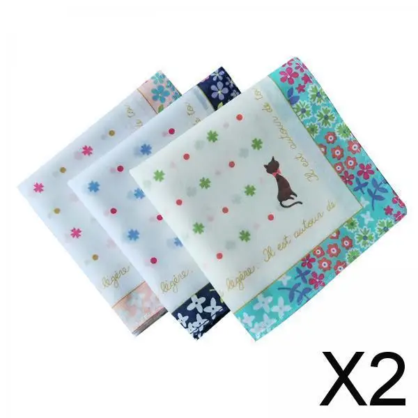 

Женские носовые платки с цветочным принтом, винтажный хлопковый квадратный платок, декоративный носовой платок для свадебного ужина, вечеринки