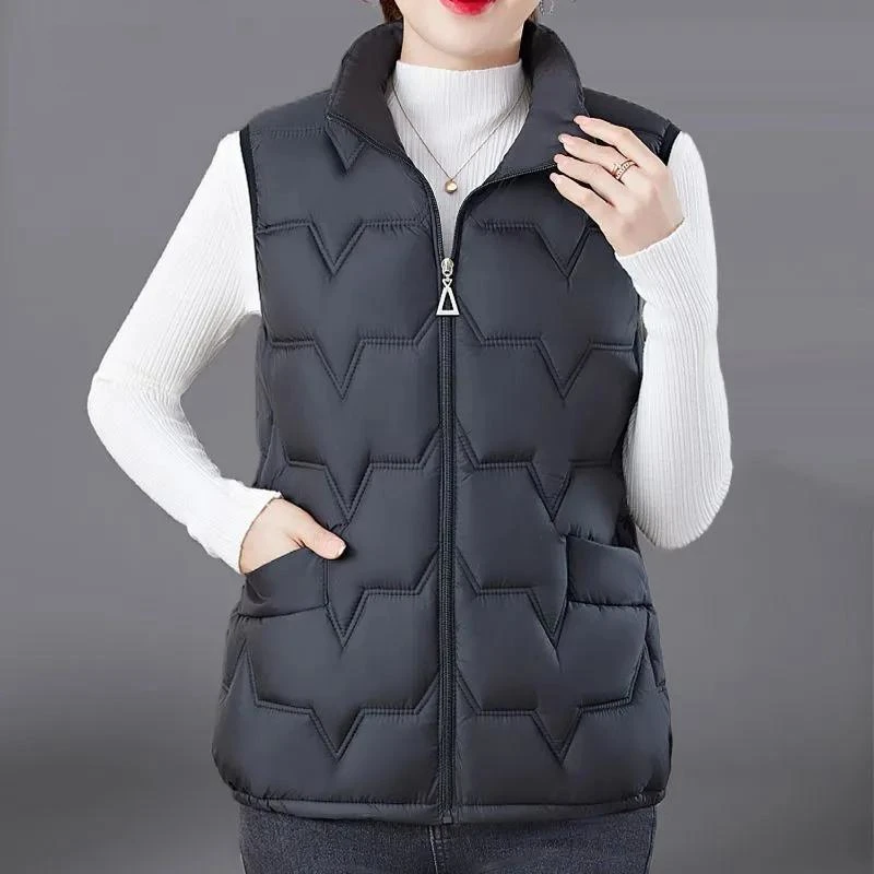 Women's Warm Vests Ultra Light Down Vest Jackets Women Two Ways Waistcoat Portable Warm Sleeveless Winter Liner New Outerwear