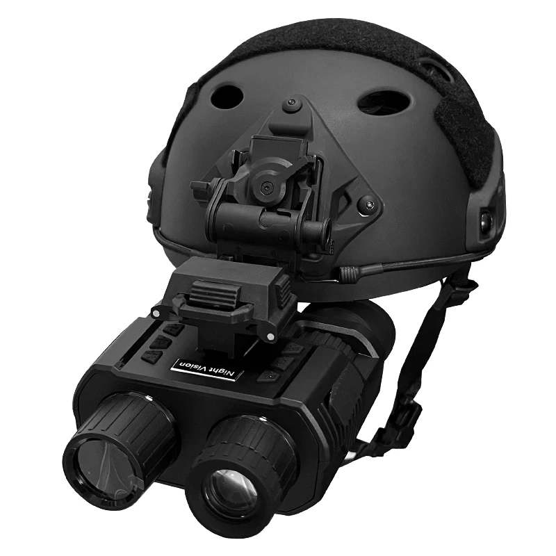 Headworn dual tube dual screen 3D imaging infrared night vision instrument Helmet tactical night vision instrument