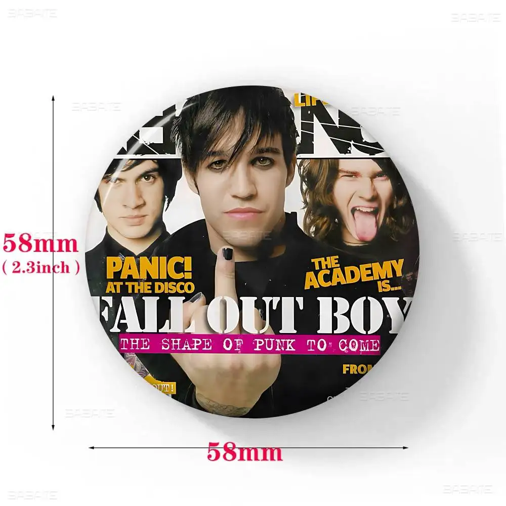 الموسيقى F-الخريف خارج الصبي 32/44/58 مللي متر تخصيص زر دبابيس لطيف مضحك الإبداعية شارة مجوهرات ديكور هدايا للأصدقاء #6