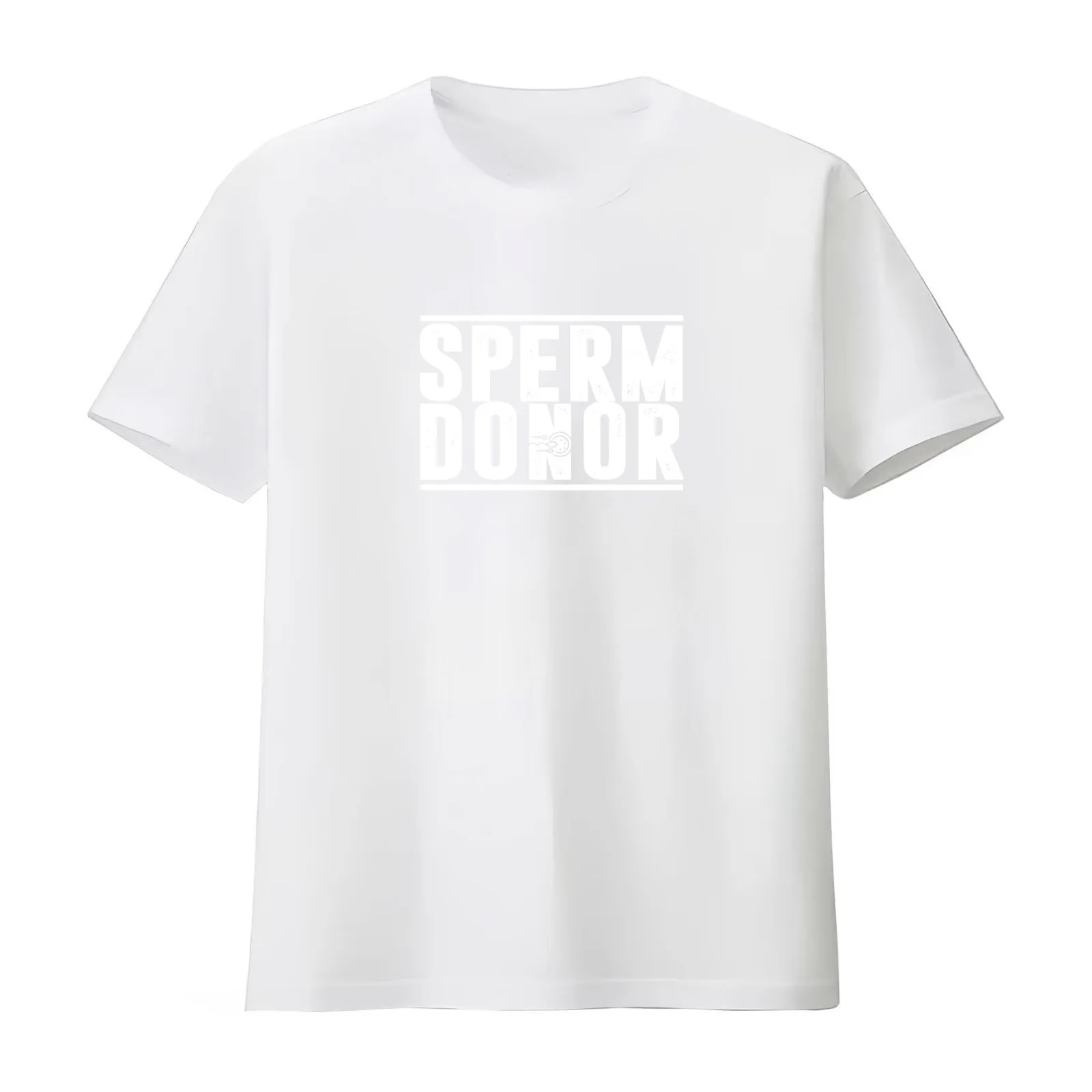 Funny Sperm Donation Sperm Bank Fertile Sperm Donor T-Shirt Summer Casual Cotton Tee Oversized Streetwear Tops 100% Cotton