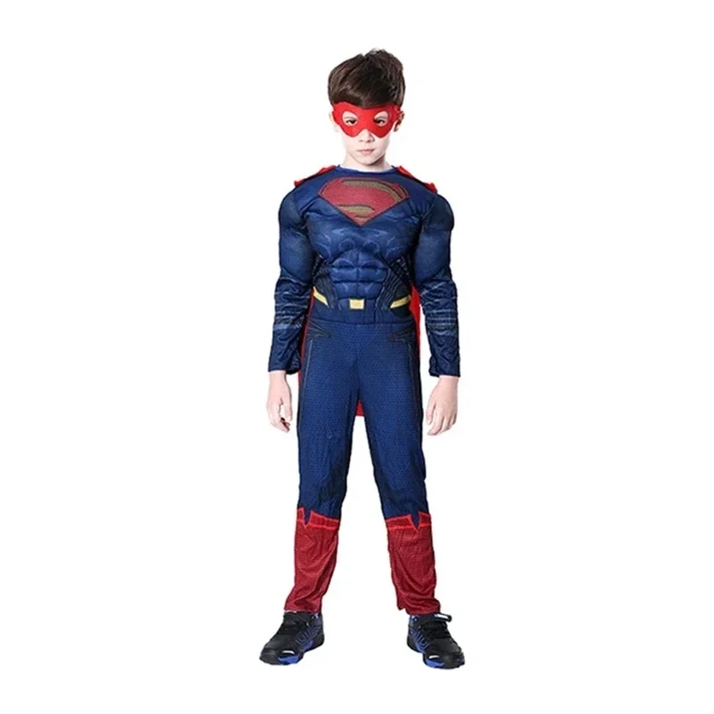 Halloween Superhero Costume Kids Muscle Bodysuit Cosplay Costume for Holiday Birthday Gifts Children Bodysuit Shield Hammer