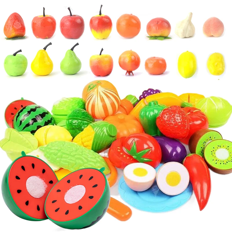 Simulated Fruit and Vegetable Toys Children Pretend Play Parent-child Interaction Toy Kitchen Toys for Birthday Gift TMZ