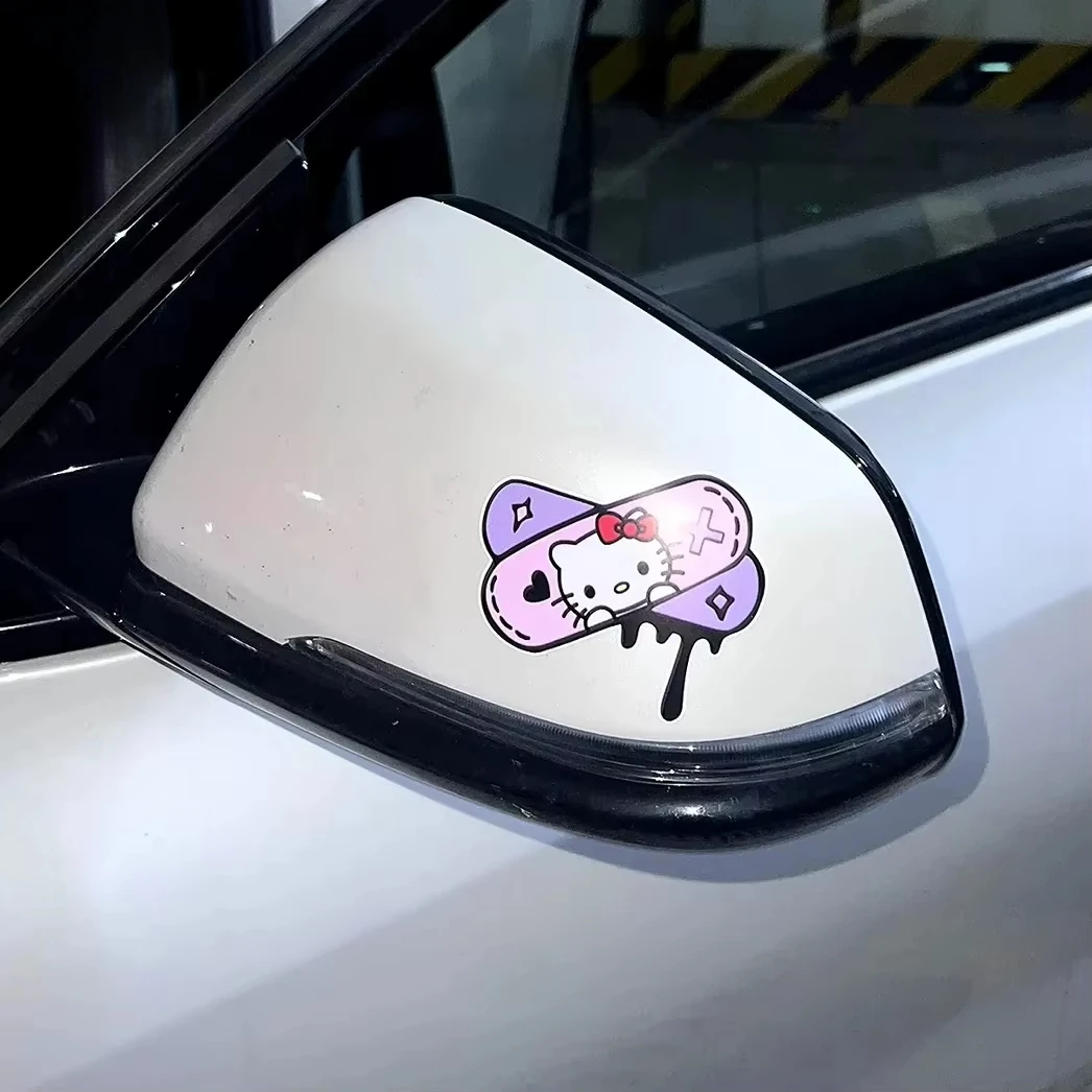 

HelloKitty Car Cartoon Patch Stickers To Cover Scratches Cute Band-aid Pattern Car Body Modification Decorative Stickers