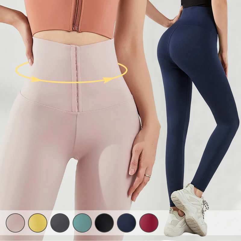 Legging kompresi olahraga wanita, celana legging Yoga elastis latihan Gym, Legging kompresi Push Up pinggang tinggi untuk wanita