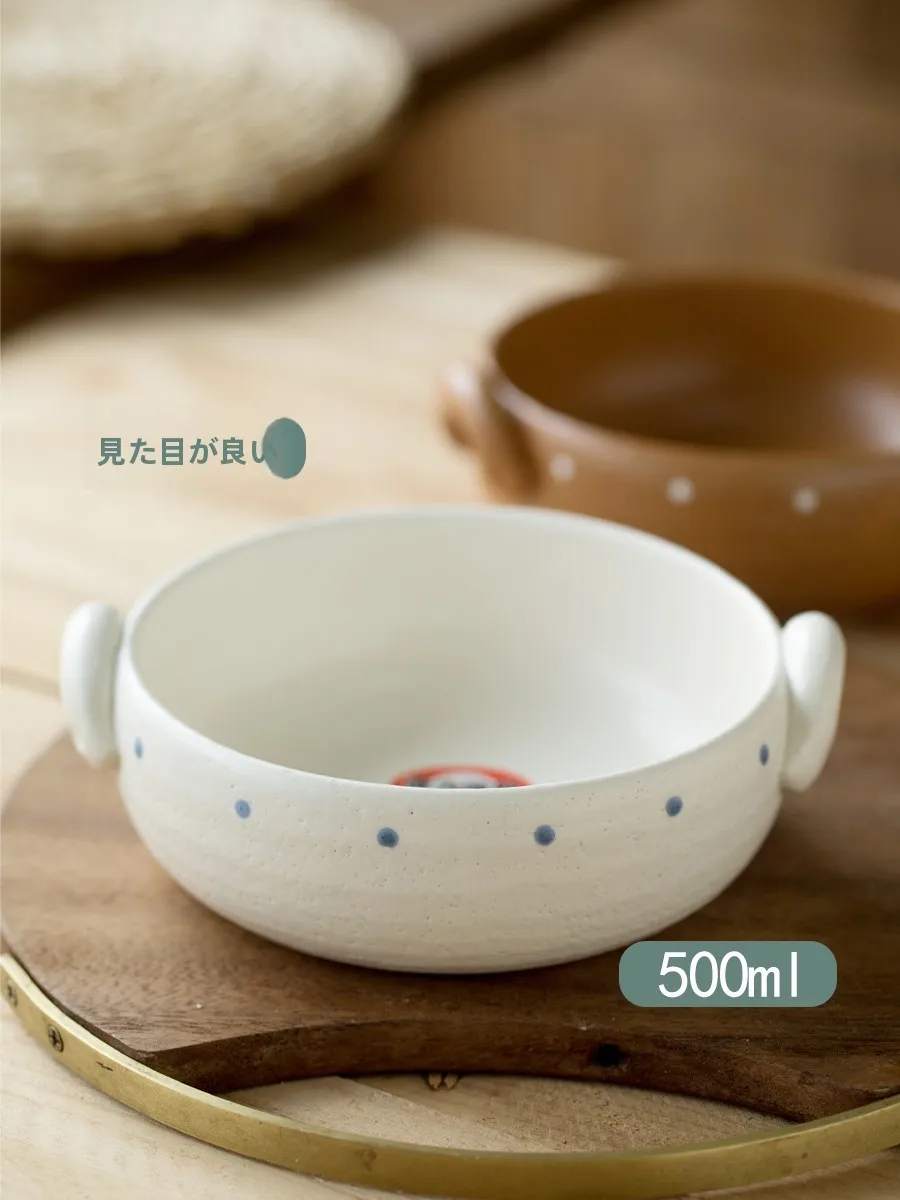 Tazón de Sopa de Cerámica Resistente al Calor, Olla Grande, Tazón Pequeño, Olla de Barro, para Cocinar Directamente sobre Fuego, Estilo Japonés, Forma Redonda