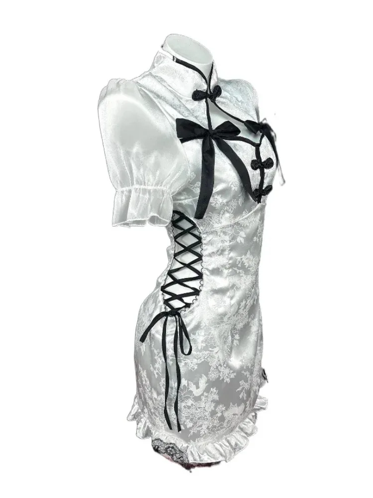 ss13 الوقوف طوق شق جديد الصينية خادمة النمط الوطني شيونغسام منامة فستان قصير للنساء أنيمي هالوين ازياء Cosp #3