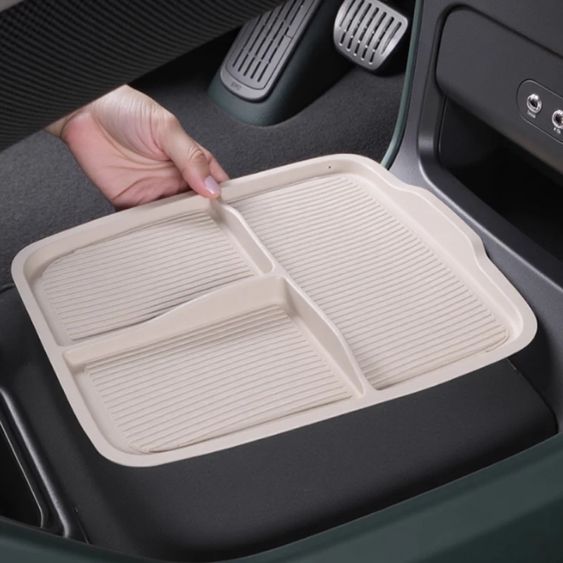 

Для Xiaomi YU7 2025 2026, нижний ящик для хранения центрального управления, автомобильный подлокотник, органайзер, ящики для хранения, аксессуары для внутреннего хранения