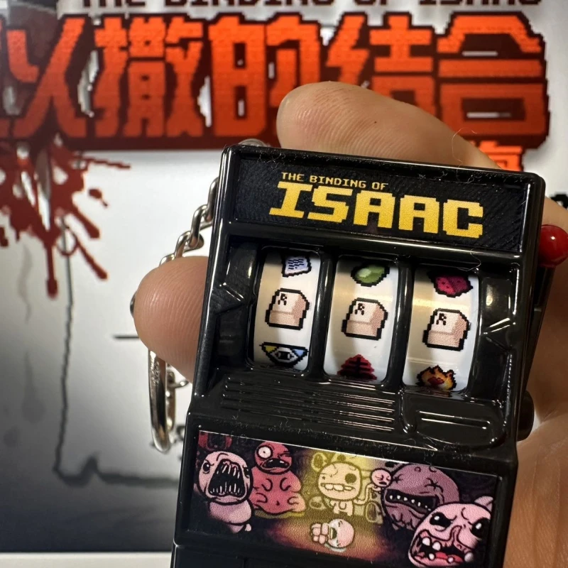 Game The Binding of Isaac Cosplay Schlüsselanhänger Kawaii Spielautomat Plastik-Schlüsselring Schlüsselkette Taschenanhänger Dekoration Requisite
