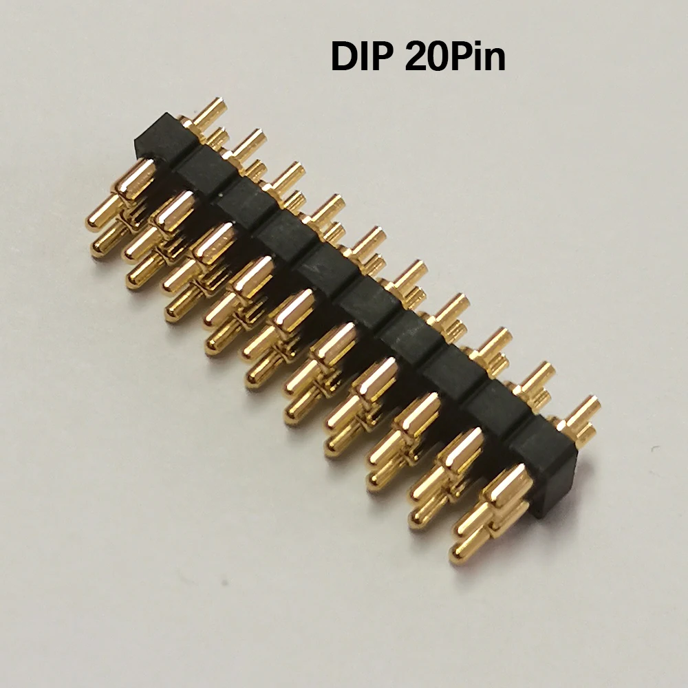 1 Stück DC-Stecker Pogo-Pin-Verbinder SMT DIP 2,54 mm Rastermaß 2345681012141620-Pin Doppelreihiger Federkontakt PCB Batterieladung – Detail 25