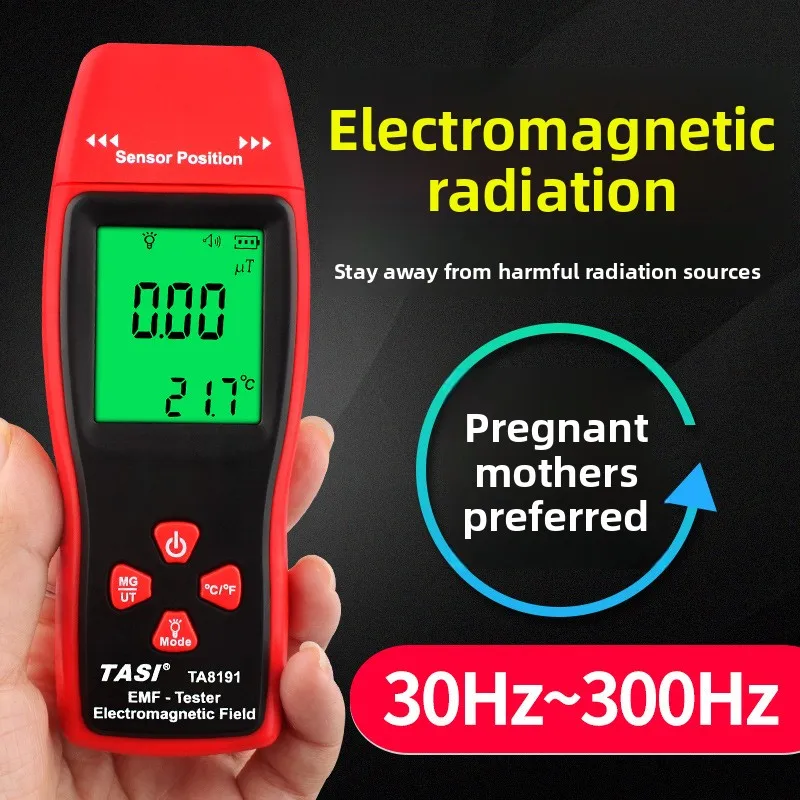 Professional EMF Radiation Meter, Home Electromagnetic Wave Detector, Radiation Monitoring Tester for High‑voltage Cable