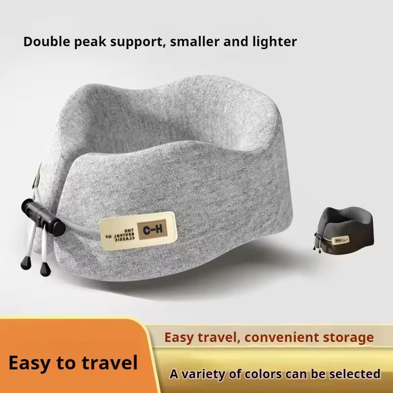وسادة من إسفنج الذاكرة على شكل حرف U لدعم الرقبة أثناء السفر وسادة نوم ومسند للكتف على شكل حرف U وسادة رقبة لرحلة الطائرة