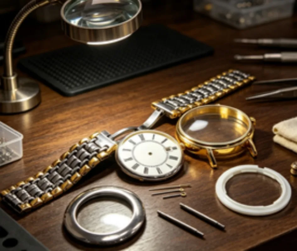 Complete Watch Case Spare Parts Sapphire Crystal Stainless Steel Shell Compatible With 2892 Movement