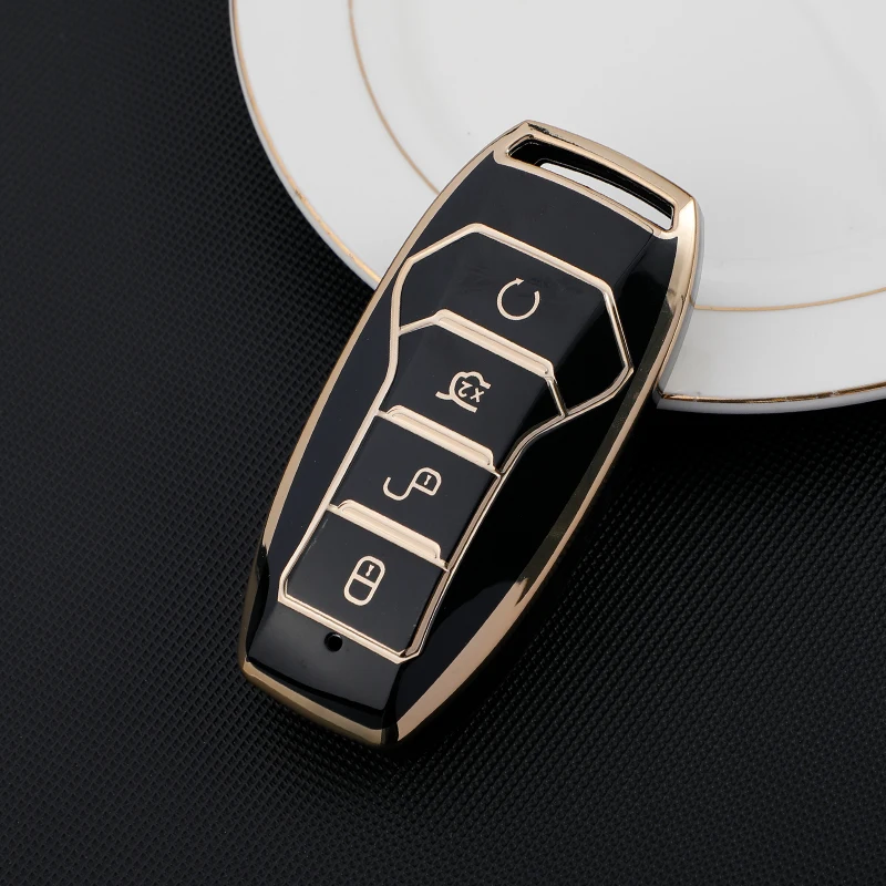 For BYD Song Plus Atto 3 Han EV Tang DM Qin Seal Dolphin TPU Car Key Case Cover Remote Fob Holder Key Accessories