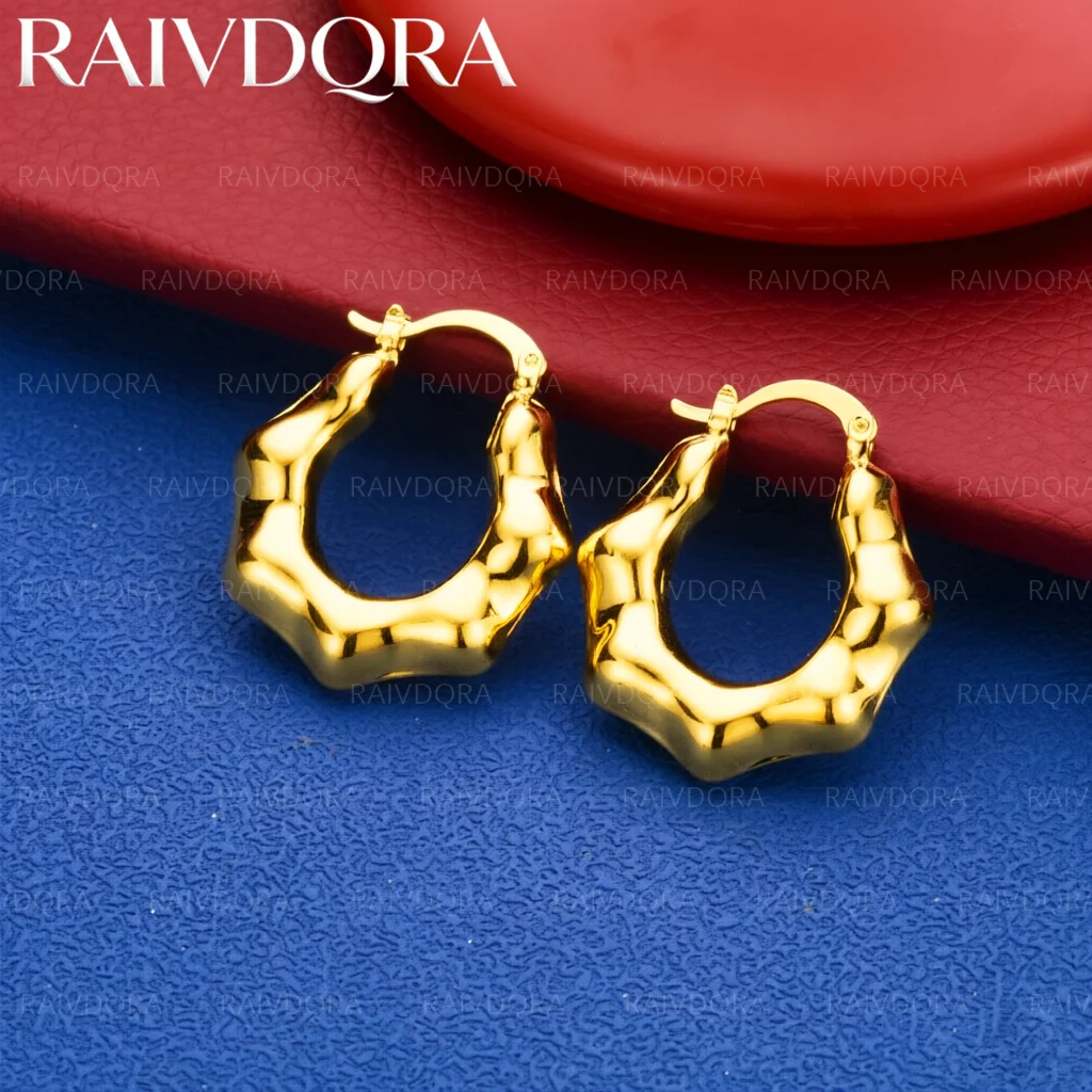 18K Gold Plated Square Ear Clip Earrings For Women Creativity Gifts Street All-match Party And Daily Wear