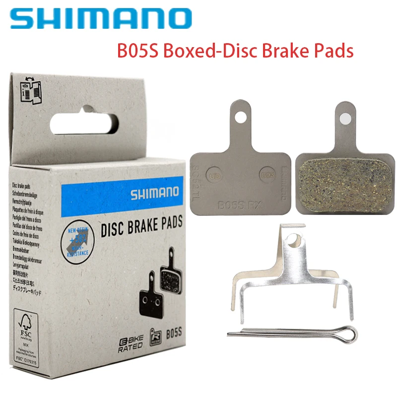 SHIMANO 1/2PCS B05S Resin Pad Bicycle Disc Brake Pads for Shimano MT200 M355 M395 M415 M445 M465 M495 M525 M575 C501 T615 M4050