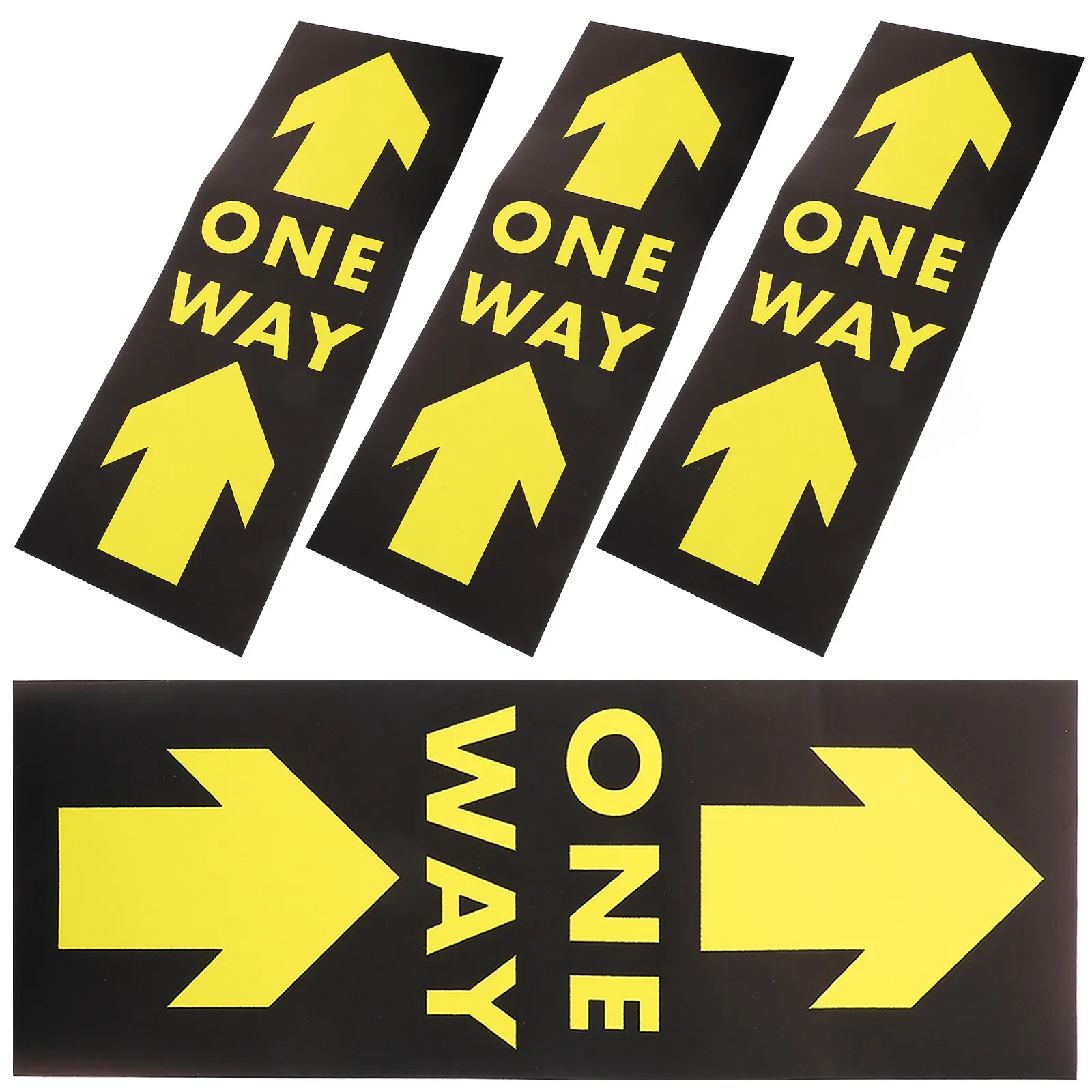 

Набор из 4 наклеек для предотвращения эпидемий: односторонние стрелки-указатели, маркеры безопасного расстояния для общественных мест