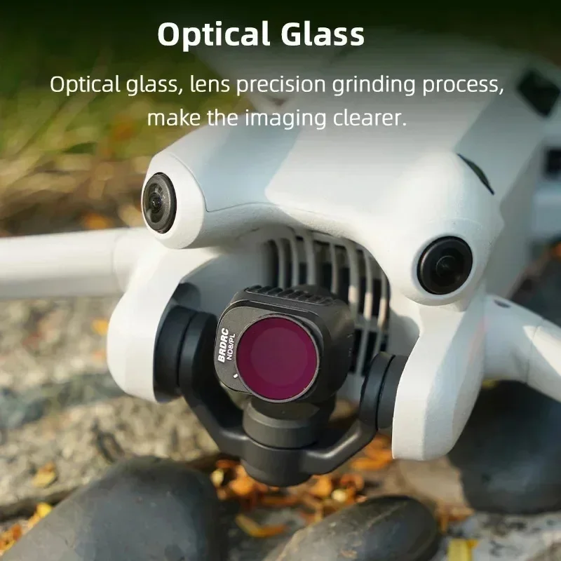 BRDRC Lens Filter for DJI Mini 4 Pro ND8/16/32/64 Set Optical Glass, UV Adjustable CPL Lens Protector Accessory