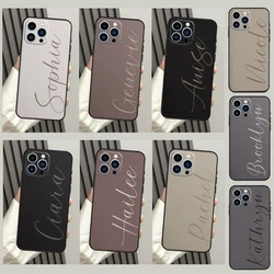 Custom Personalized Initial Monogram For iPhone 16 15 14 13 12 11 Pro Max X XS Max XR Plus Phone Case Accessories