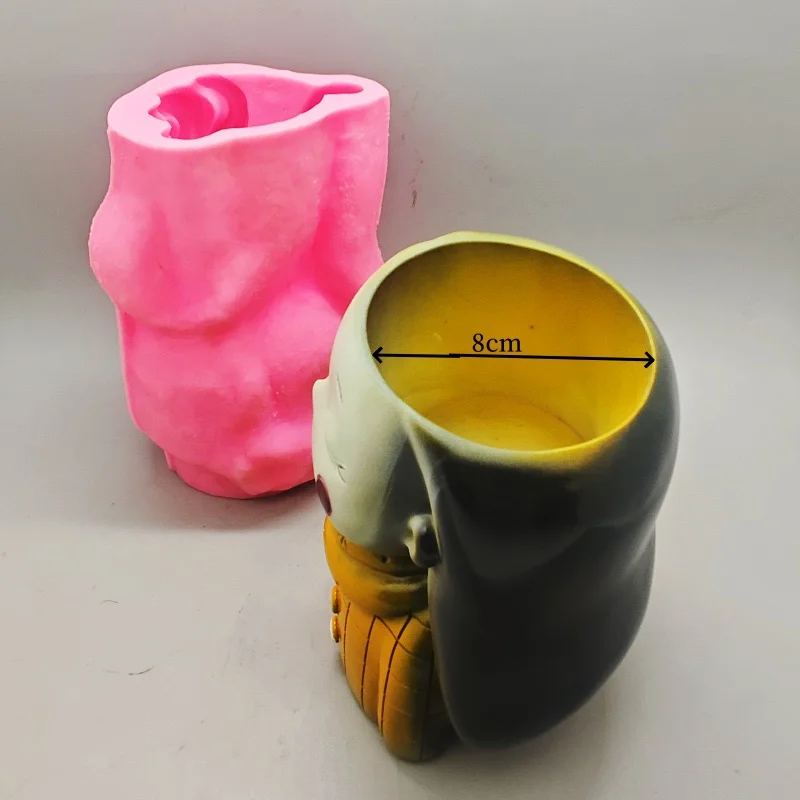 Grande vaso de flores suculentas bonito menina resina molde de silicone diy jardim vaso de concreto molde artesanato artesanal decoração para casa