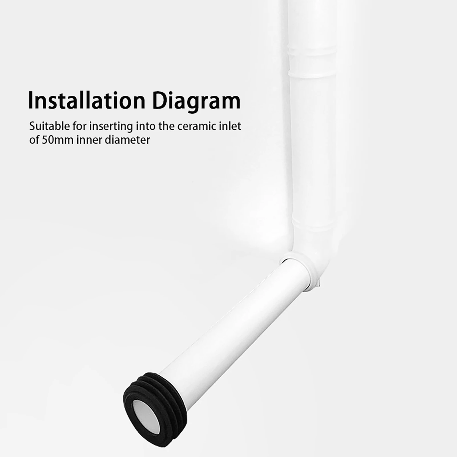 Toilet Flush Pipe Concealed Toilet Water Tank Straight Flush Pipe Lengthened Flushing Tube Toilet Accessory