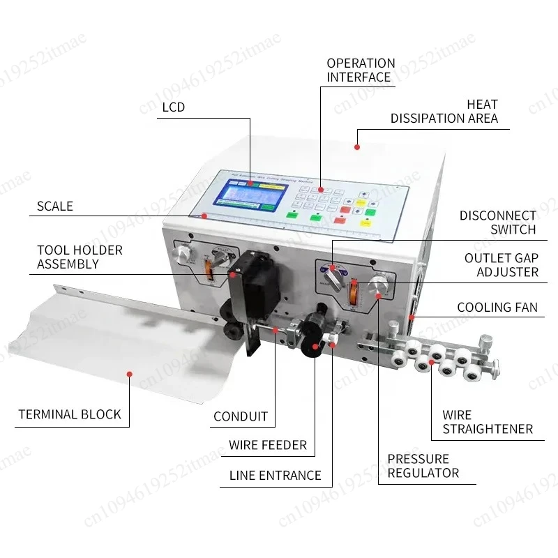 TR-508 JE2/N Computerized Wire Processing Machine – Automatic Cut Strip for PVC, Silicone, Teflon Wire