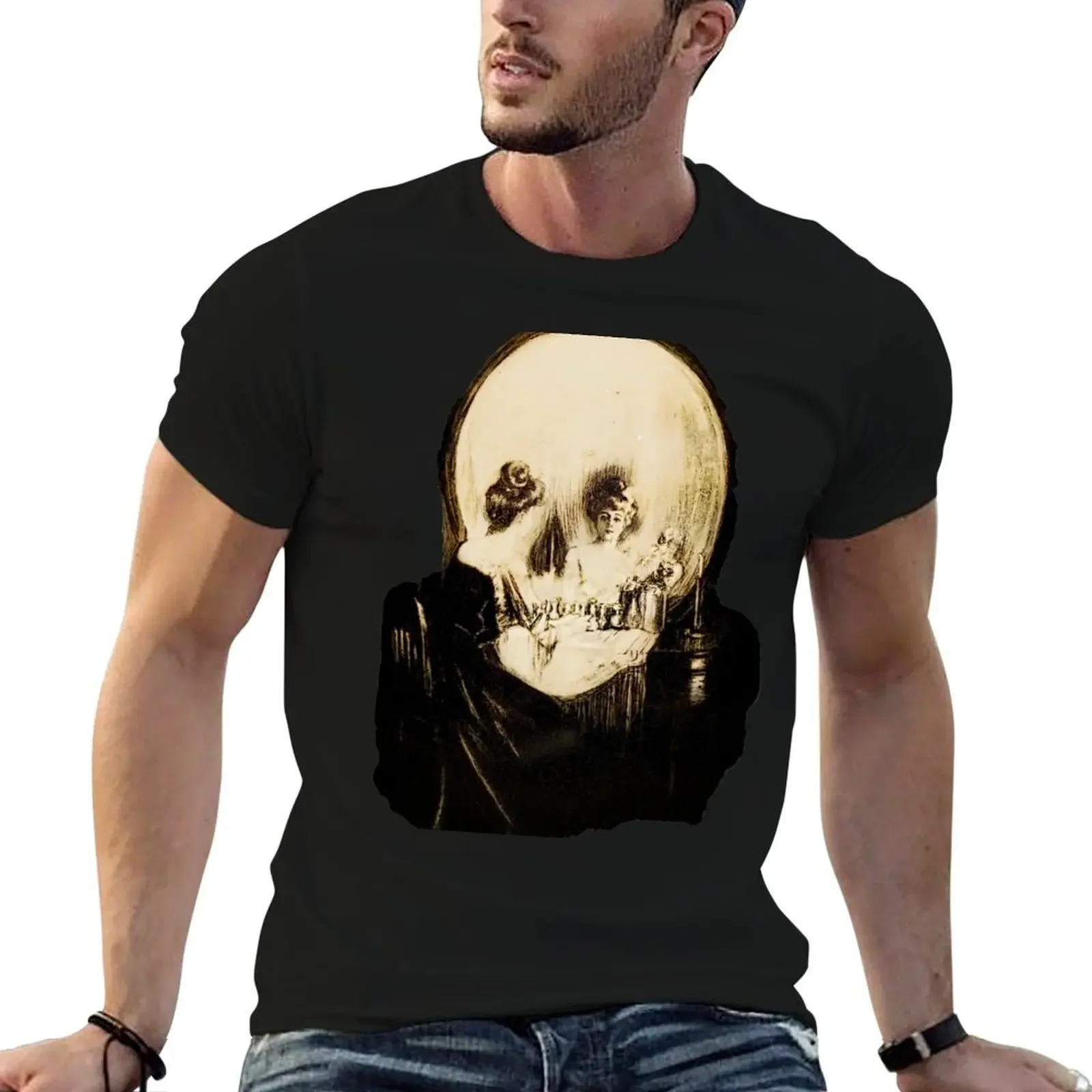 All is Vanity, by Charles Allan Gilbert T-Shirt plus size tops heavyweights new edition cotton graphic tees funny t shirts men