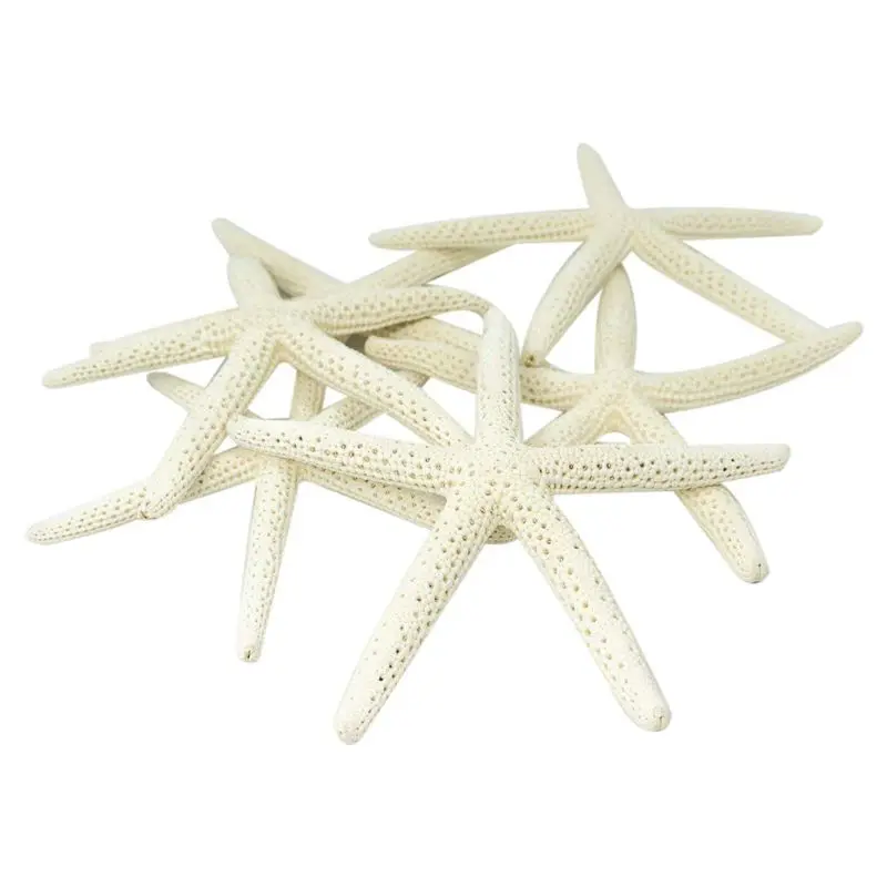 12PCS White Finger Starfish 5-10Cm Decorative Five-Finger Starfish