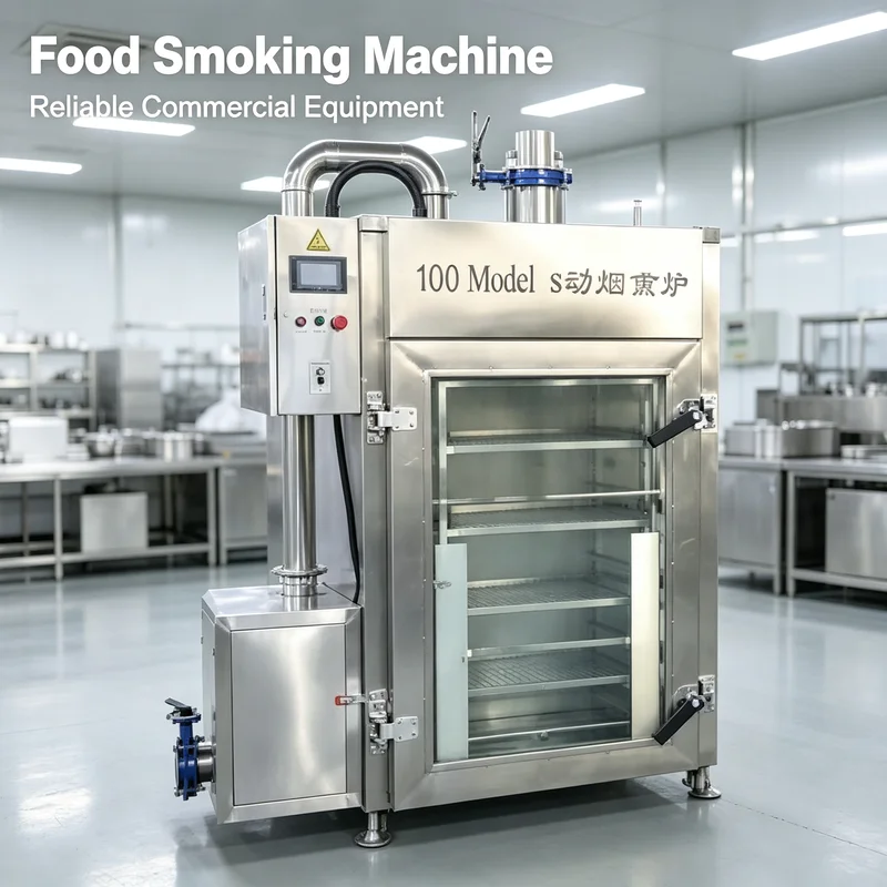 Meat Smoker Oven Gas Heating Multifunctional Cooker For Commercial Delicatessen Food Processing Factory Customized