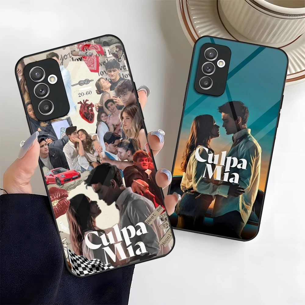 Funda de vidrio para teléfono Culpa Tuya, para A37, A57, A15, A16, A17, A25, A35, Samsung S26, S25, S24, S23 Ultra, Fe Plus