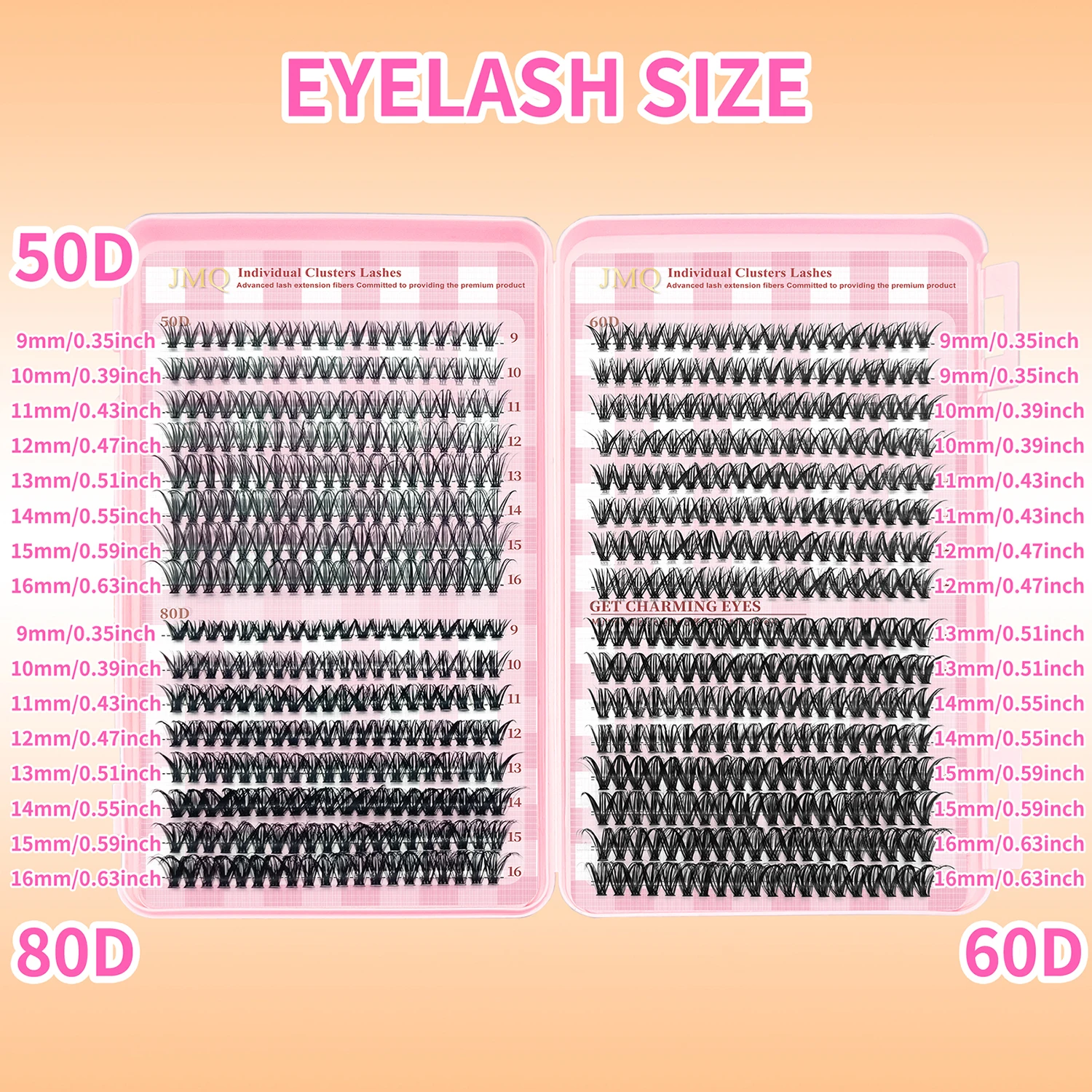 LAKANAKU 168 Fans Diy Cluster Wimpers Cat Eye Wimpers Onzichtbare Band Premium Nertsen Manga Lash Clusters