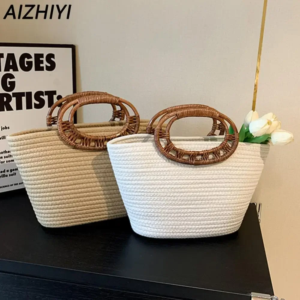 Tote Bag for Women Large Straw Beach Bag Summer Woven Tote Bags Raffia Boho Straw Handbag Purse Fashion Basket Bucket Bag 2024