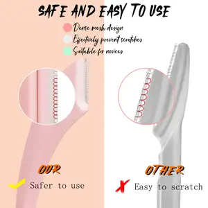 Kaşları kesmek için maket bıçağı, yüz için tıraş bıçağı, kadınlar için, makas çifti, taraklı profesyonel kaş, burun kılı düzeltici, kaş, yerleşik kazıyıcı Erkeksi bir şekilde uyarlanmış kumaş için en iyi 10 satış-no. 7